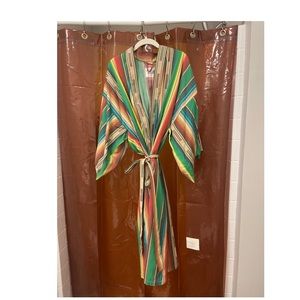 Far West El Cosmico Kimono Robe - Green